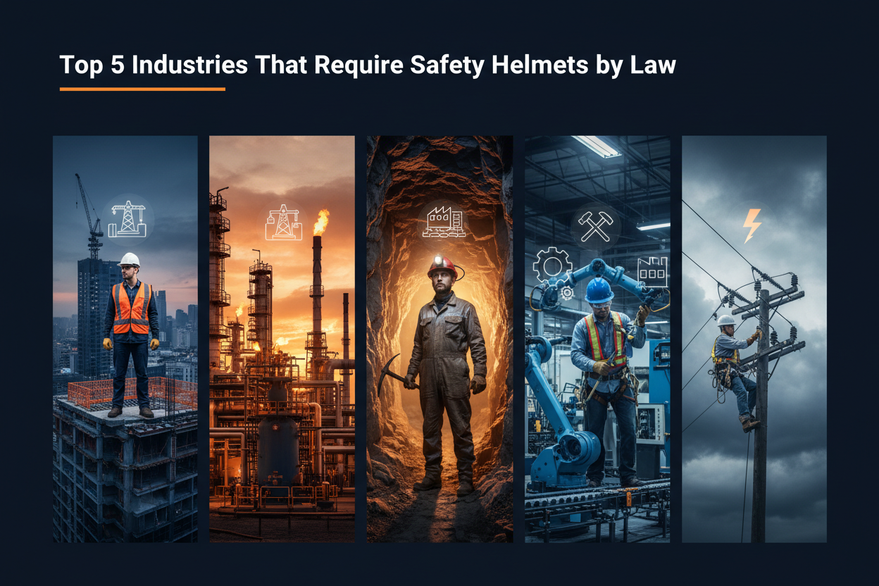 Top 5 Industries That Require Safety Helmets by Law