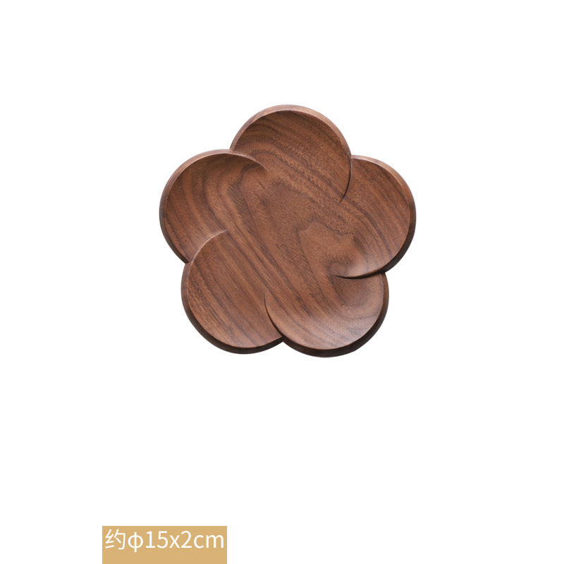 Black Walnut Coaster Solid Wood Creative Petal Cushion Kung Fu Teacup Wood Coaster Coaster With Logo