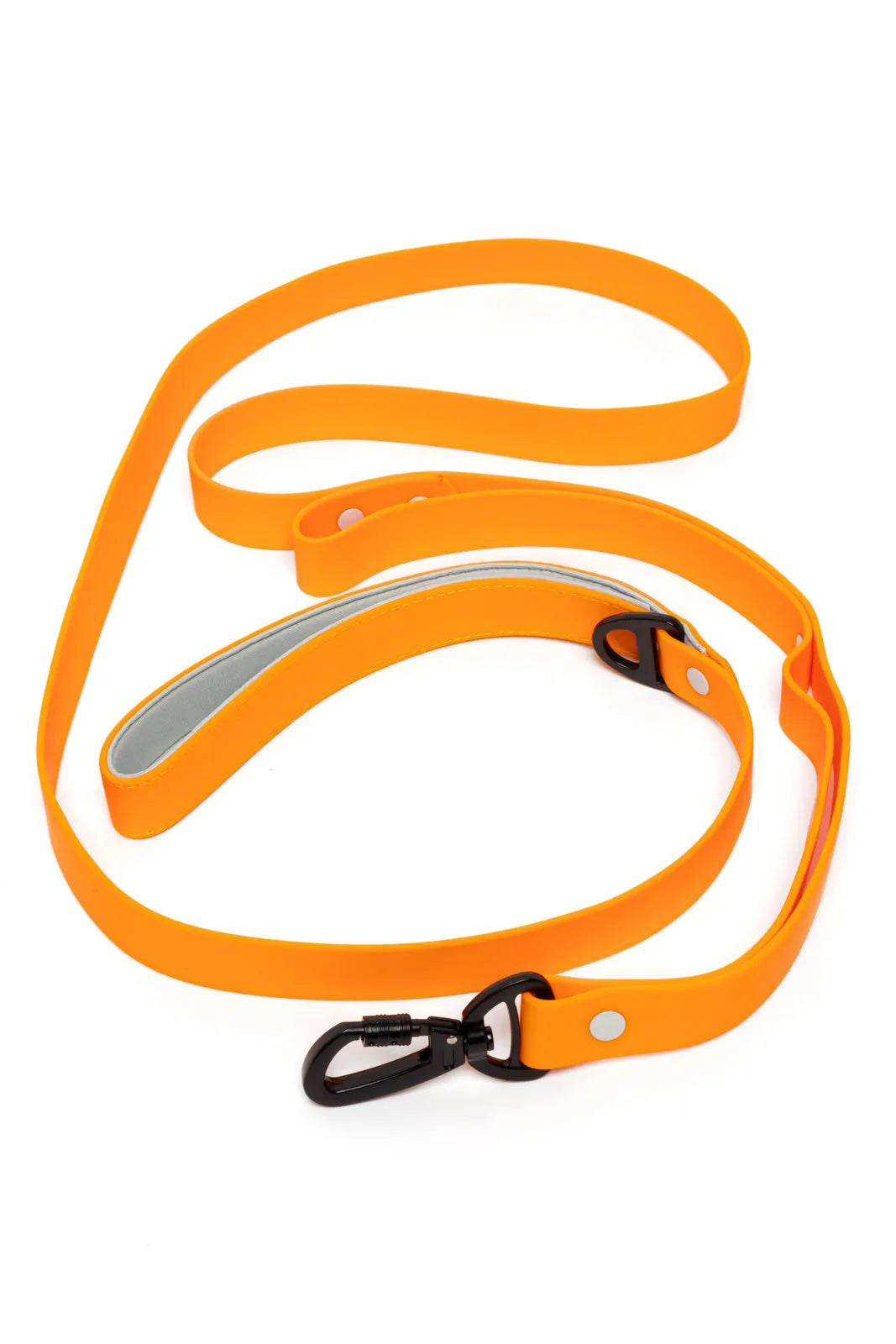 Crimson Glow Waterproof Dog Leash - Bright Orange / Gray