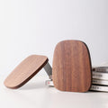 New Simple Storage Bookends Solid Wood Creative Student Stand Bookshelves Baffles Book Leans Bookends Bookstand - Black Walnut Oval Bookstand