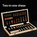 Wooden magnetic chess international checker solid wood chess pieces send the original queen two-in-one combination - 39cm sticker two-in-one