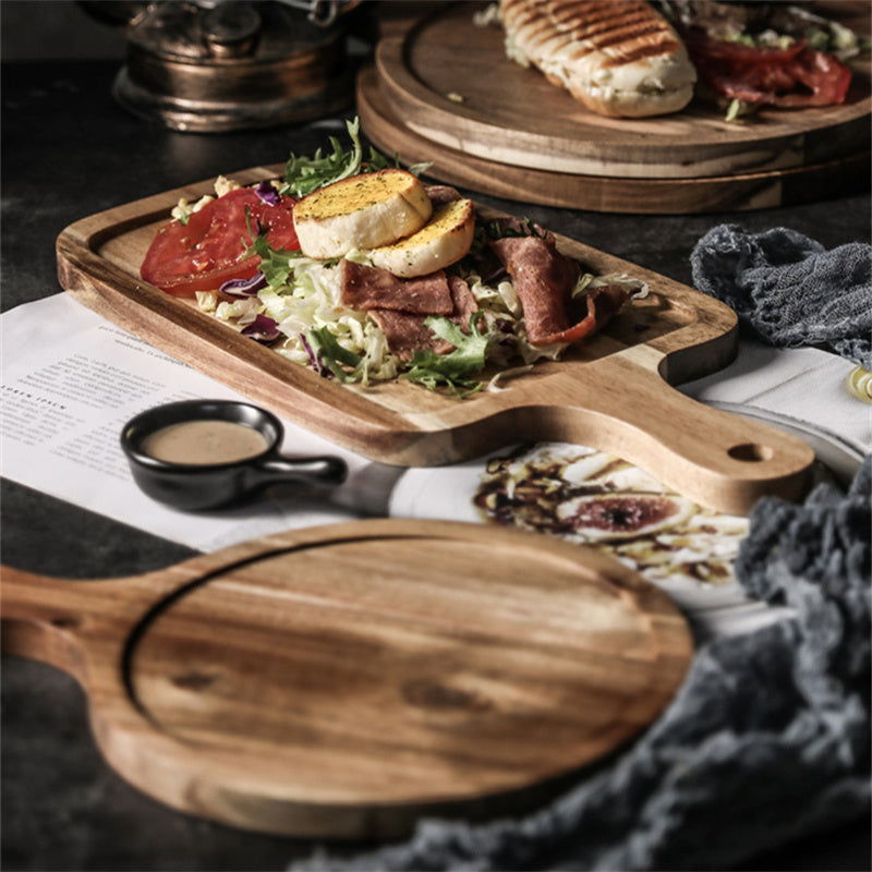 Steak plate Wood Western plate Pizza tray