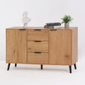 Side panel buffet cabinet with storage room, 47.2 "natural wood color kitchen cabinet with 3 drawers and 2 doors - W409P171861