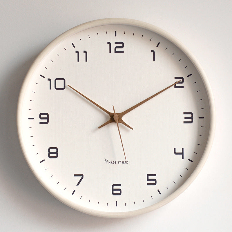 Nordic Solid Wood Simple Wall Clock Living Room Home Clock Decoration Silent Clock Fashion Japanese Modern Luxurious Creative Cl