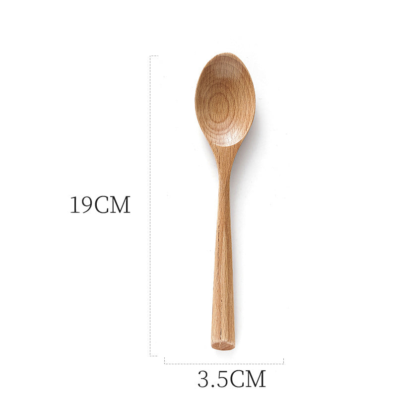 Creative Wooden Tableware, Beech Wood Knife, Fork, Spoon, Three Piece Set Of Solid Wood Natural Color Small Wooden Knife Set