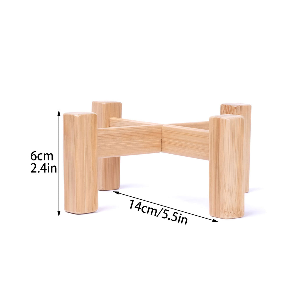 Bamboo Flower Stool Shelf Home Decoration Garden Plant Small Potted Flower Display Stand