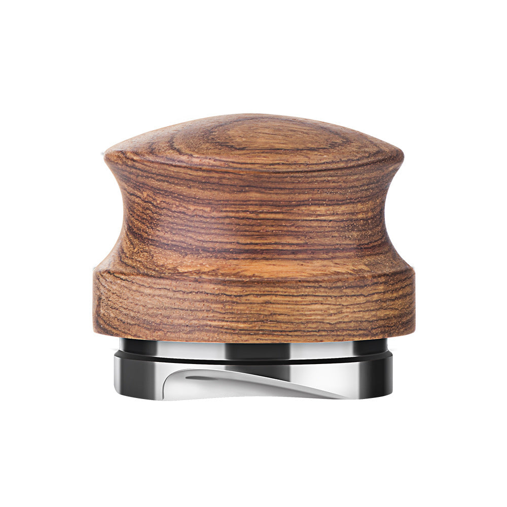 51/53/58mm Coffee Powder Filler Coffee Distributor Adjustable Depth Coffee Tamper Leveler with Walnut Wood Handle Portafilter Accessories