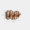 Hanging Clothes Rack Solid Wood Wall-Mounted Coat Rack Folding Hook