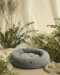 Chester & Lee | Furry Gray Donut Dog Bed - Gray