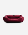 Chester & Lee | Vibrant Velvet Sleeper Dog Bed Wine - L