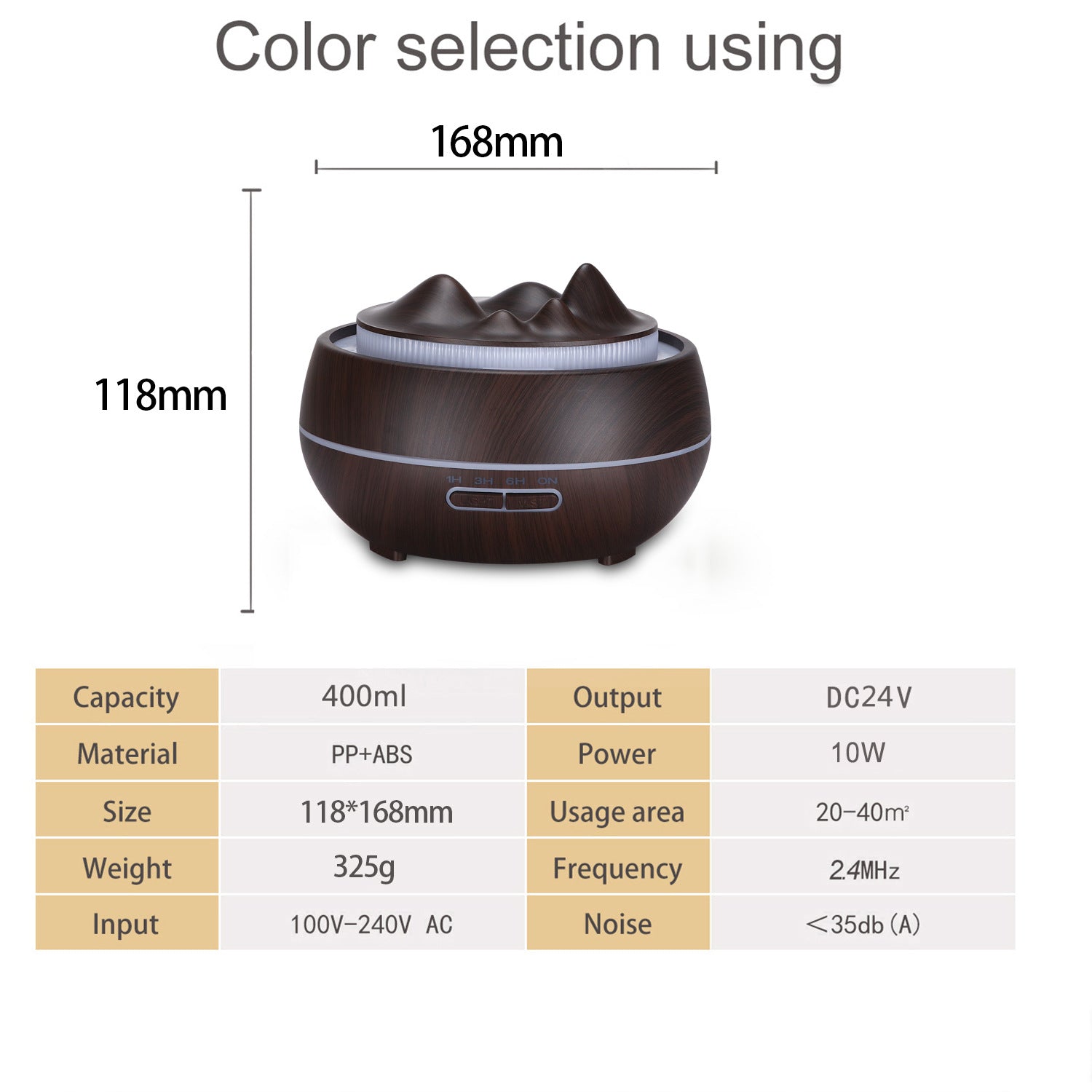 New Wuyishan Wood Grain Essential Oil Aromatherapy Humidifier