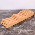 Creative Drawer Solid Wood Knife Holder Western Style Knife Storage Rack Kitchen Supplies