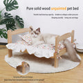 Solid Wood Pet Bed Net, Red Cat Nest, Dog Bed, Summer and Winter, Floor To Floor, Wooden Detachable and Washable Cat Bed - Printed Bedding (Excluding Small Beds)