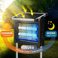 Solar Powered Bug Zapper Outdoor Zechuan Bug Zapper 4500V - Black