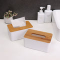 Desktop Bamboo And Wood Tissue Box Creative Multi-Functional Can Put Mobile Phone Living Room Tissue Box Car Tissue Box - Medium Ordinary