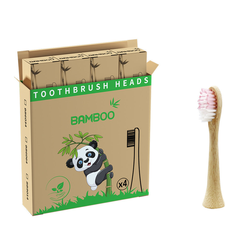 Suitable for Philips electric toothbrush natural bamboo biodegradable bamboo toothbrush head made of bamboo