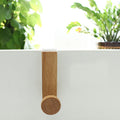 Japanese Style Wrought Iron Metal Solid Wood Door Back Hook - White