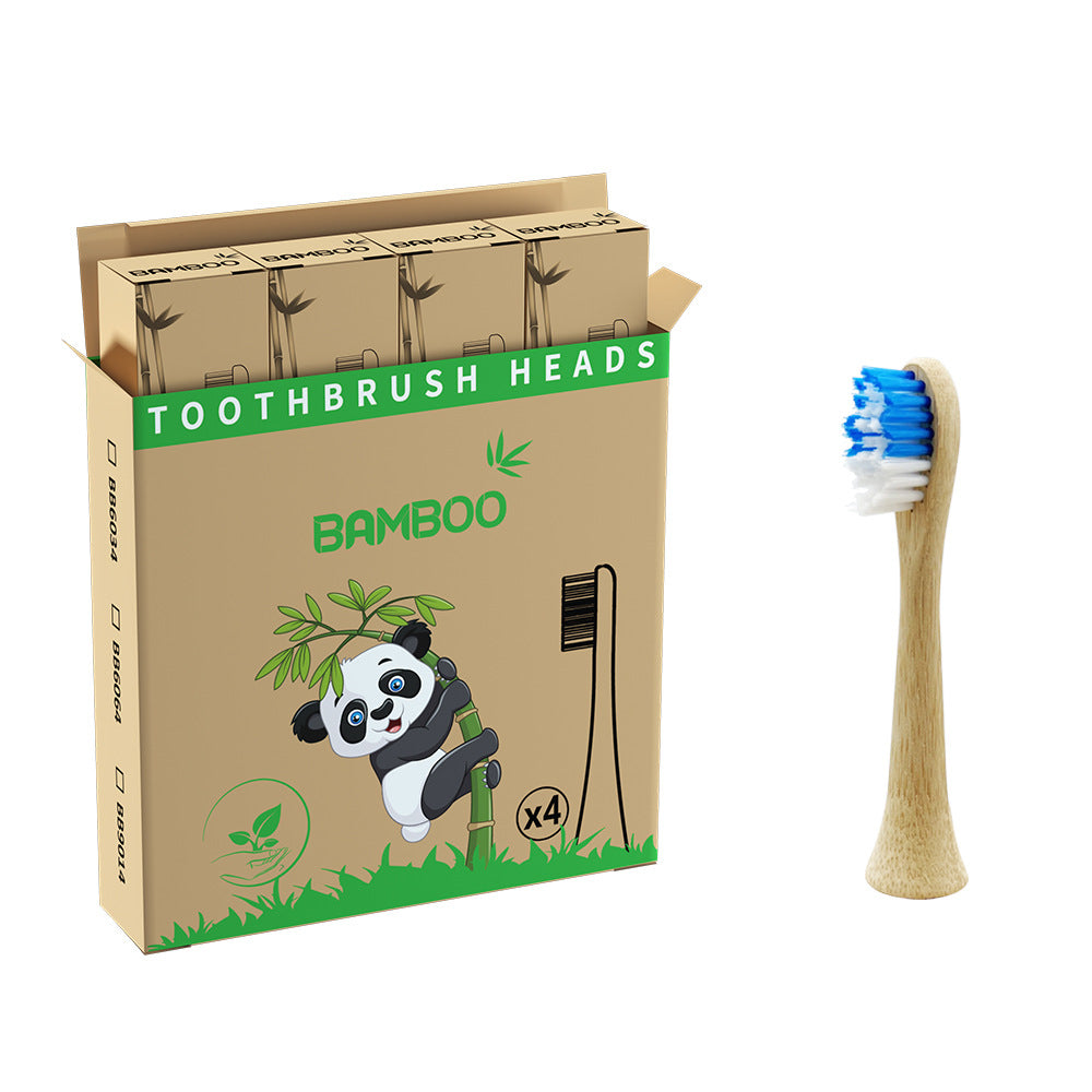 Suitable for Philips electric toothbrush natural bamboo biodegradable bamboo toothbrush head made of bamboo