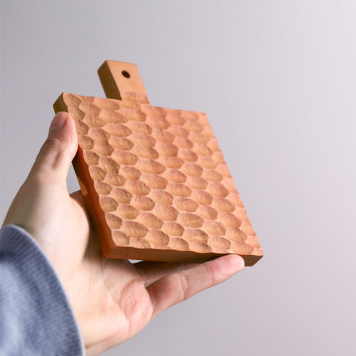 Black Walnut Handmade Coaster Solid Wood Honeycomb Shaped Cushion Coffee Cup Tea Cup Creative Wooden Cushion - Cherry wood