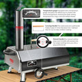 Semi-Automatic Black 12 Outdoor Pizza Oven Portable Wood Fired Pizza Oven Outdoor - black