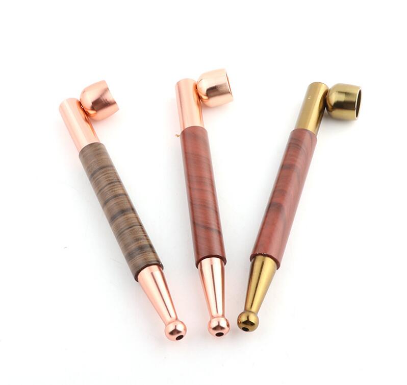 The new wood metal pipe, metal pipe, pipe smoking, smoking weed, tobacco / cigarette, double with - B