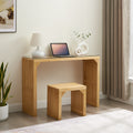 Pine Dining Bench and Table, Indoor Wood Bench for Entryway,Living Room,Kitchen and Bench Set (Nature, Bench & Table) Small - Natural