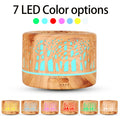 New Carved Aromatherapy Machine Hollow Aromatherapy Humidifier 500ml Wood Grain Ultrasonic Atomization