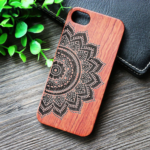 25 Design Tiger Dragon Luxury Wood Phone Case For Apple iPhone 5 5S SE 6 6plus 6S 7 8 Plus X XS Max XR Carving Wooden Case Cover - For Iphone 5 5S SE