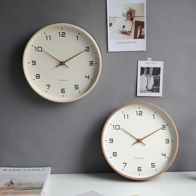 Nordic Solid Wood Simple Wall Clock Living Room Home Clock Decoration Silent Clock Fashion Japanese Modern Luxurious Creative Cl