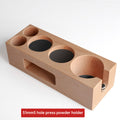 Coffee Powder Press Holder, Coffee Machine Supporting Equipment, Solid Wood Handle Support Frame, Powder Press Filling Base