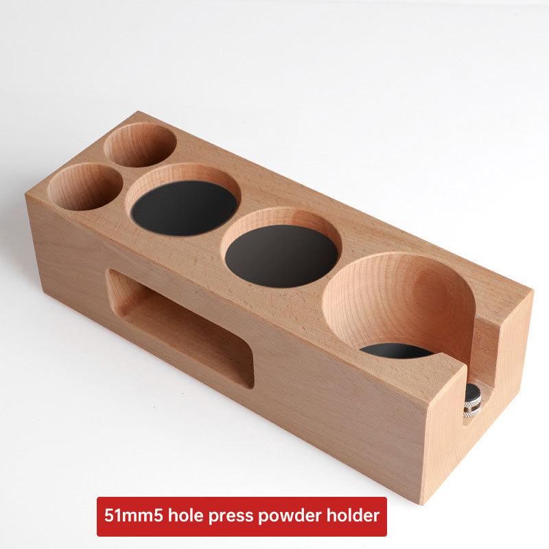 Coffee Powder Press Holder, Coffee Machine Supporting Equipment, Solid Wood Handle Support Frame, Powder Press Filling Base