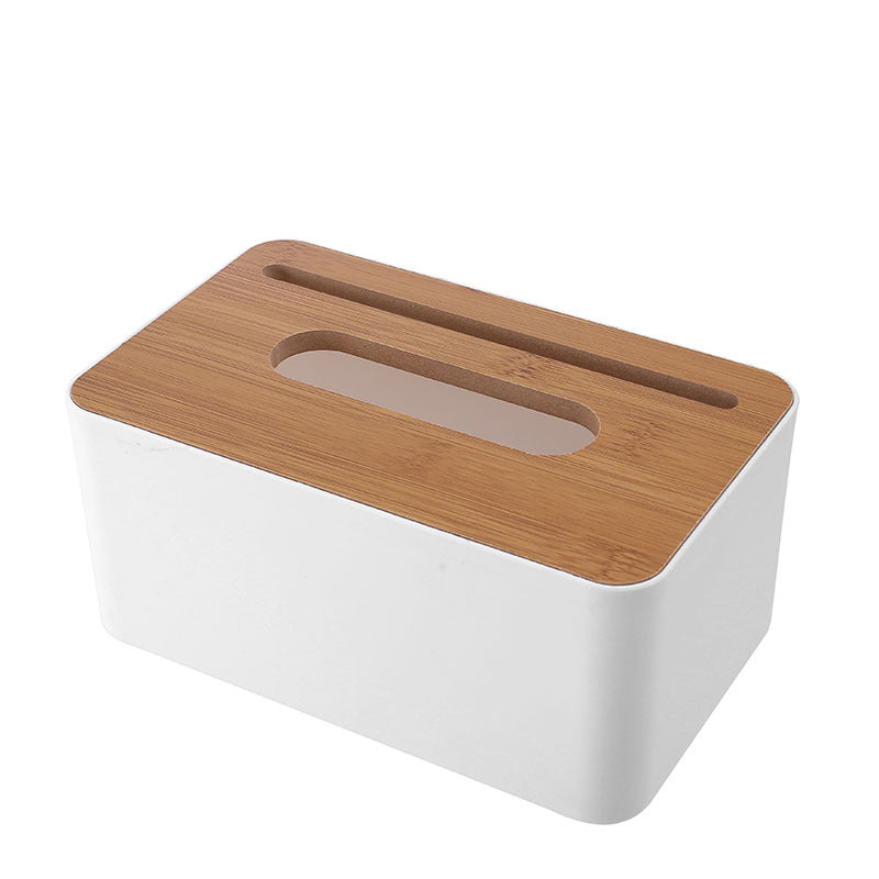 Desktop Bamboo And Wood Tissue Box Creative Multi-Functional Can Put Mobile Phone Living Room Tissue Box Car Tissue Box