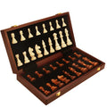 Magnetic Wood Chess Folding Chess Board Puzzle Game for Adults and Children Checkers Toy - Solid wood chess pieces