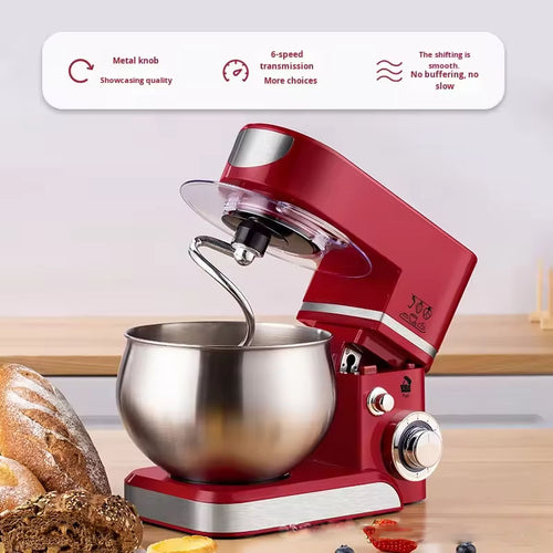 400W Stand Mixer, Multifunctional Kitchen Machine â€“ Automatic Dough Kneader & Electric Egg Beater for Home Use - Black  US plug