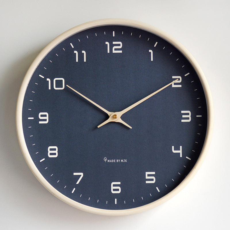 Nordic Solid Wood Simple Wall Clock Living Room Home Clock Decoration Silent Clock Fashion Japanese Modern Luxurious Creative Cl