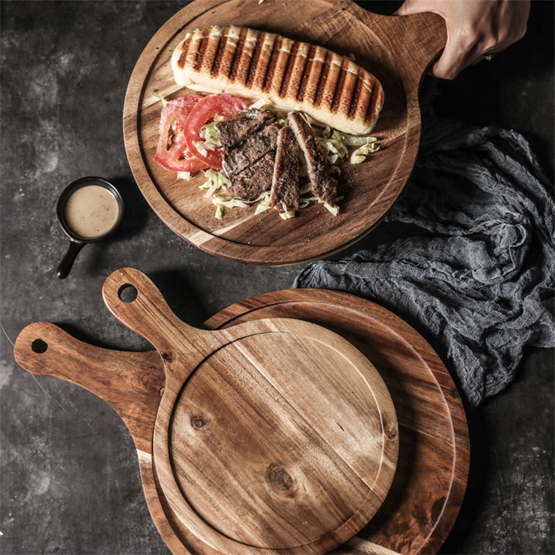 Steak plate Wood Western plate Pizza tray