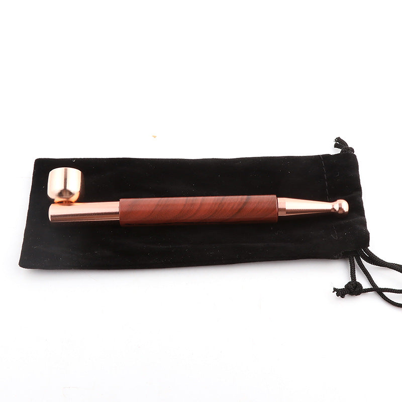 The new wood metal pipe, metal pipe, pipe smoking, smoking weed, tobacco / cigarette, double with