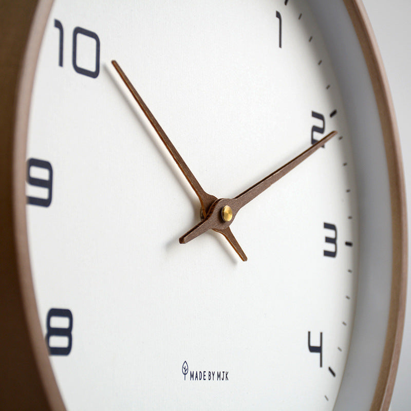 Nordic Solid Wood Simple Wall Clock Living Room Home Clock Decoration Silent Clock Fashion Japanese Modern Luxurious Creative Cl