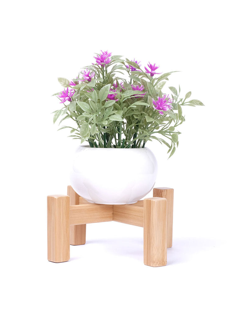 Bamboo Flower Stool Shelf Home Decoration Garden Plant Small Potted Flower Display Stand