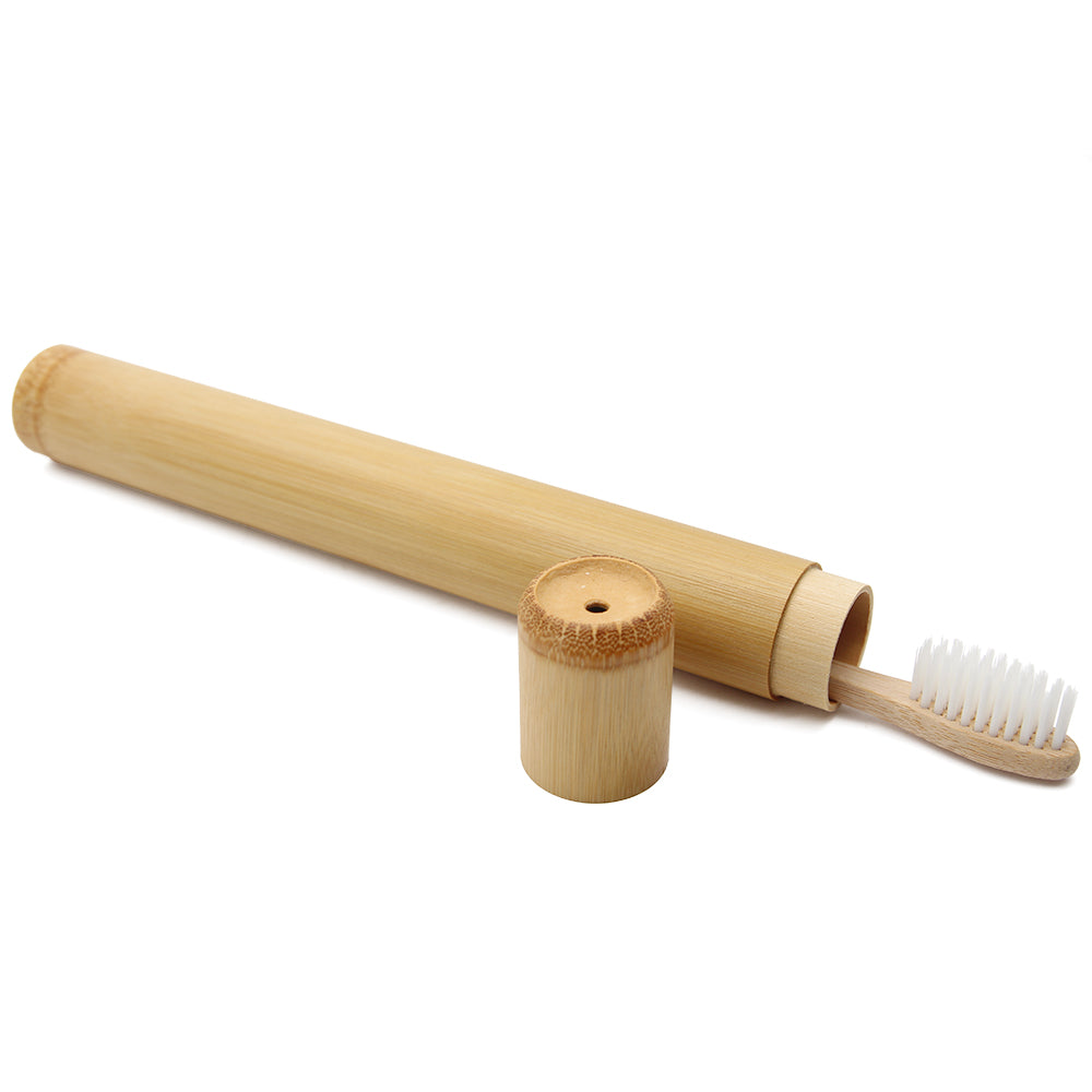Genkent 1 PCS Bamboo Toothbrush Novelty Wooden Teeth Brush soft-bristle Bamboo Fibre Wooden Handle Bamboo Tube Charcoal Set
