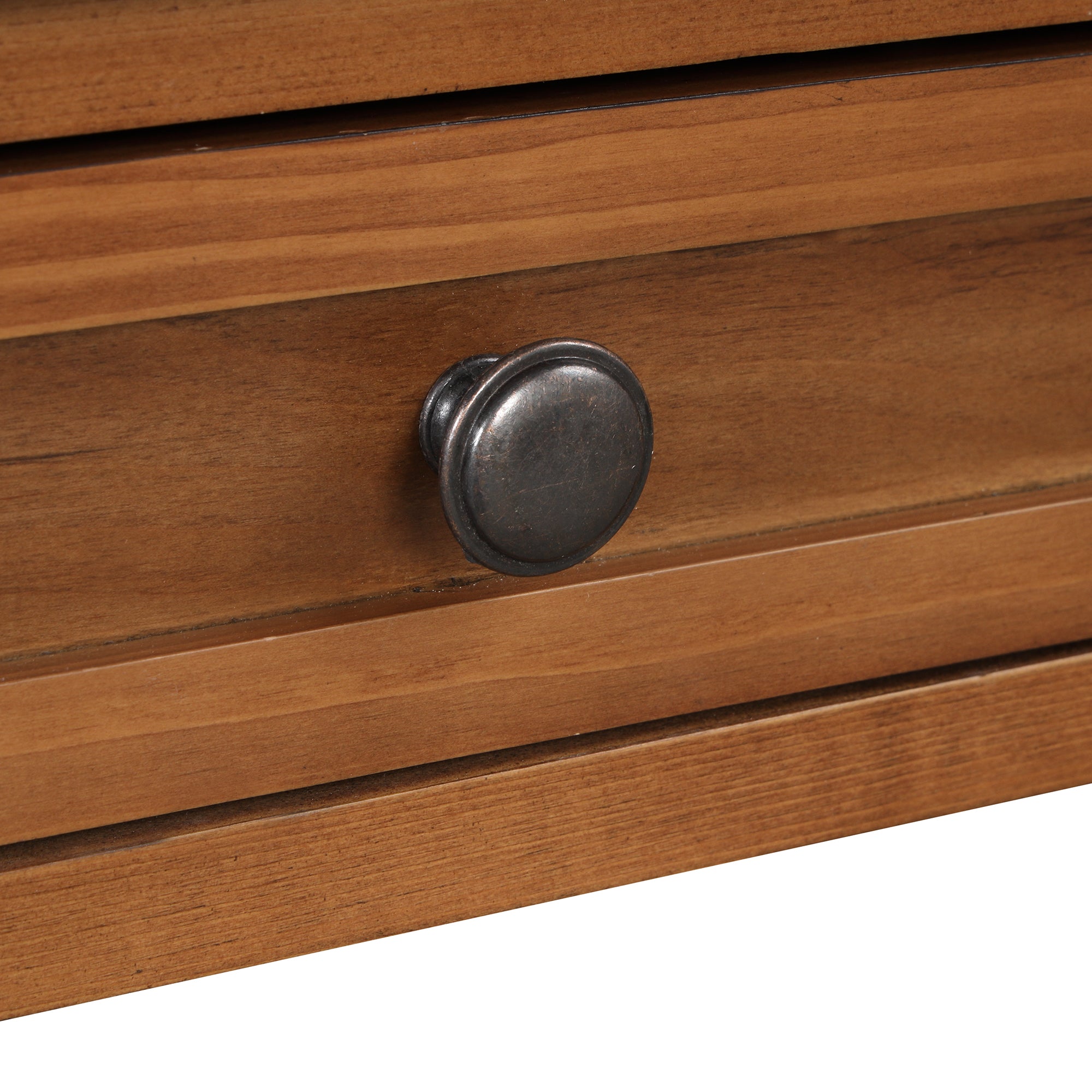 36'' Farmhouse Pine Wood Console Table Entry Sofa Table with 4 Drawers & 1 Storage Shelf (Brown)