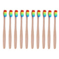 3pcs Bamboo Toothbrushes - Light Brown