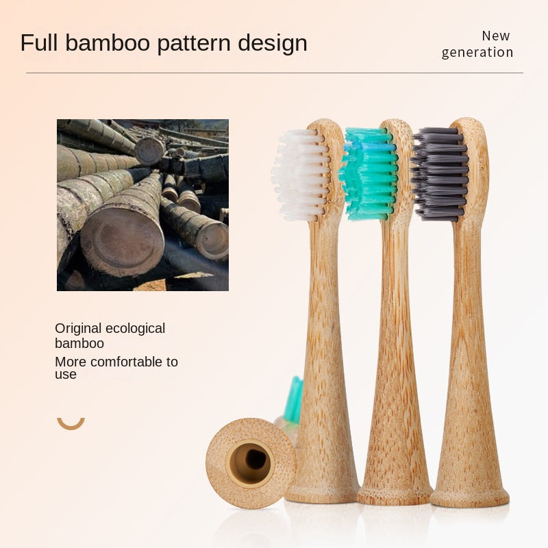 Suitable for Philips electric toothbrush natural bamboo biodegradable bamboo toothbrush head made of bamboo