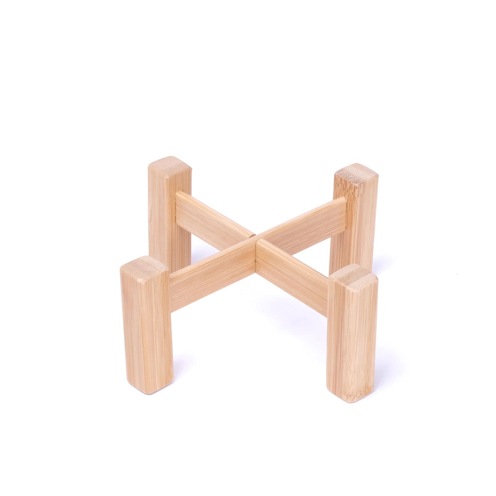 Bamboo Flower Stool Shelf Home Decoration Garden Plant Small Potted Flower Display Stand