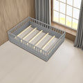 Full size floor bed, children's floor bed frame, Montessori wood floor bed, support Flat noodles gray - W1858P164944