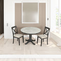 Orisfur 5 Pieces Dining Table and Chairs Set for 4 Persons Kitchen Room Solid Wood Table with 4 Chairs - Gray + Solid Wood + MDF