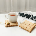 Beech Biscuit Coaster Solid Wood Tea Coaster Mug Coffee Coaster Cup Holder Creative Gift - Beech biscuit coaster-regular