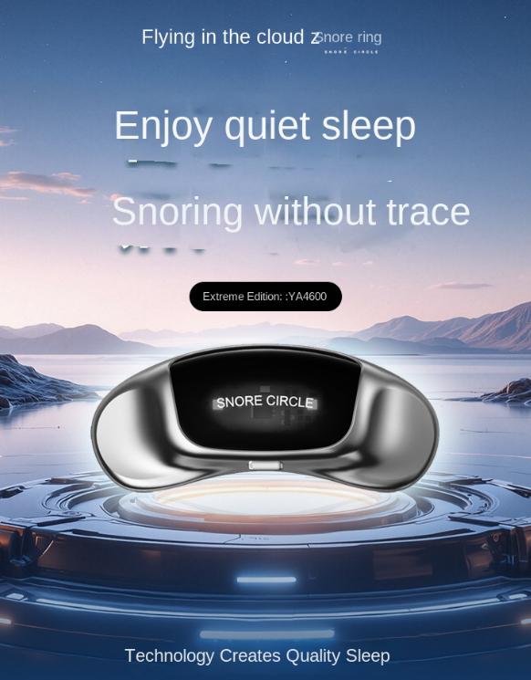 Cloud Flying YA4600 AI Intelligent Breathing Algorithm Throat Massager Snore Stopper - Silver