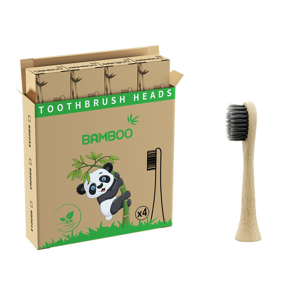 Suitable for Philips electric toothbrush natural bamboo biodegradable bamboo toothbrush head made of bamboo