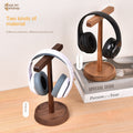 Walnut Wooden Headphone Stand - Real Wood Headphone Holder Display Rack - Rosewood Earphone Stand